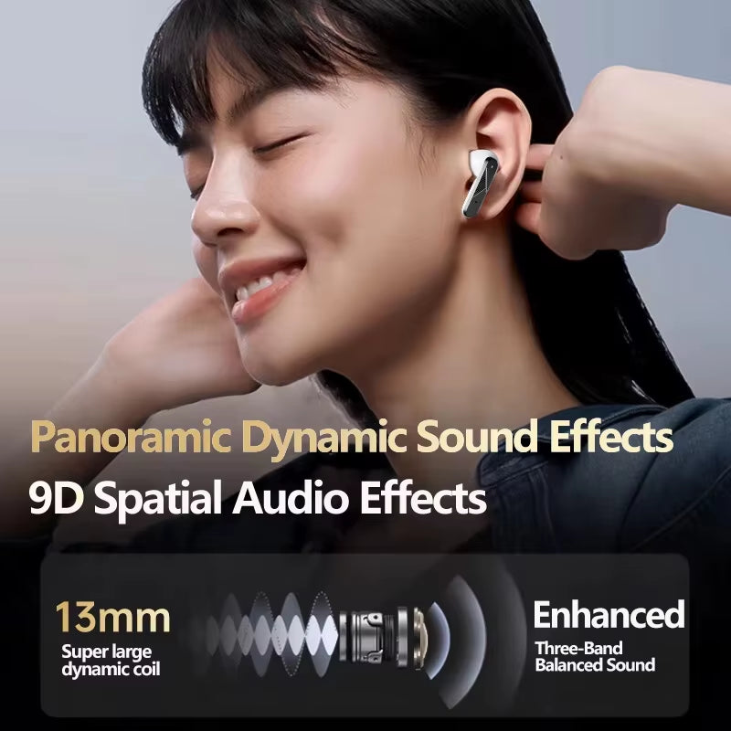 LP49 AI Translation Headphones Wireless Bluetooth 5.4 Noise Reduction HD Call Earbuds Office Travel Real Time Translation